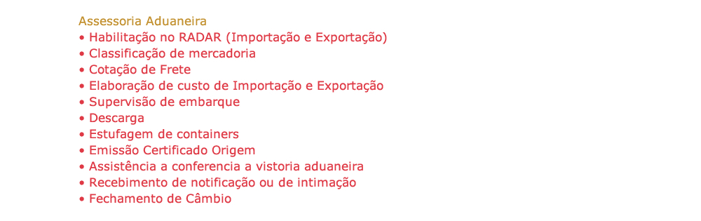 Assessoria Aduaneira